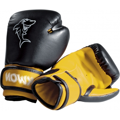 Dětské rukavice KWON Žralok černo-žluté
