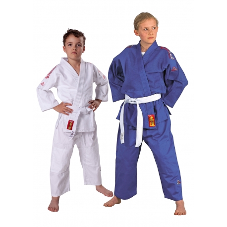 Kimono na judo DANRHO Yamanashi modré s nášivkami