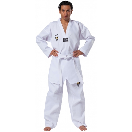 Dobok na taekwondo KWON Starfighter bílá klopa