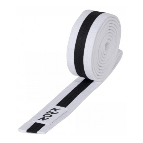 Budo pásek KWON dětský bílo-černo-bílý - VÝPRODEJ