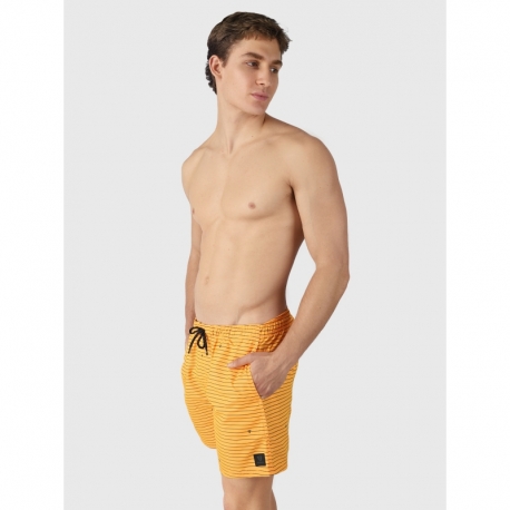 Plavky Brunotti CrunECO-Stripe - Neonově oranžová