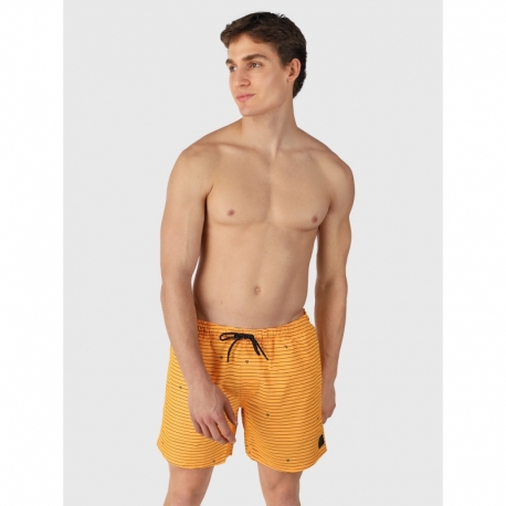 Plavky Brunotti CrunECO-Stripe - Neonově oranžová