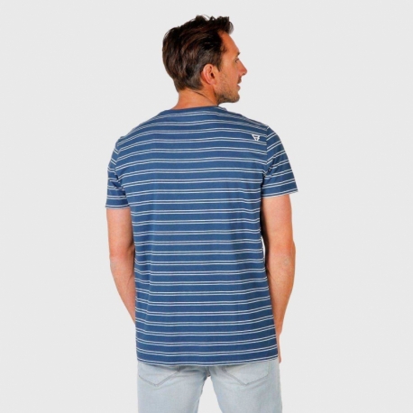 Pánské tričko Brunotti Tim-Twin-Stripe - Modrá