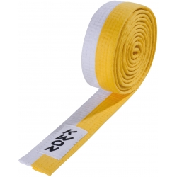 Pásek ke kimonou KWON bílo-žlutý