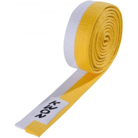 Pásek ke kimonou KWON bílo-žlutý