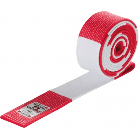 Mistrovský pásek DANRHO 7. Dan červeno-bílý