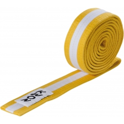 Budo pásek KWON žluto-bílo-žlutý