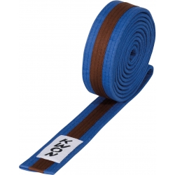 Budo pásek KWON modro-hnědo-modrý