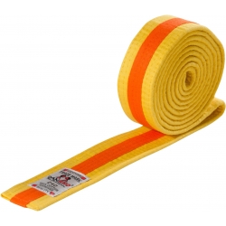Budo pásek DANRHO dětský žluto-oranžovo-žlutý