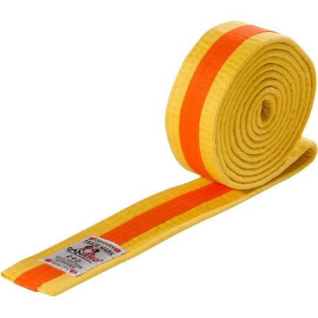 Budo pásek DANRHO dětský žluto-oranžovo-žlutý