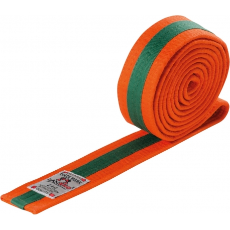Budo pásek DANRHO dětský oranžovo-zeleno-oranžový