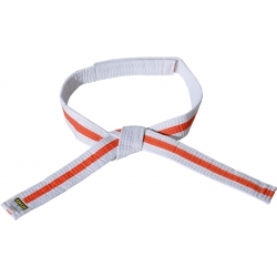 Pásek KWON se suchým zipem bílo-oranžovo-bílý