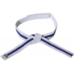 Pásek KWON se suchým zipem bílo-modro-bílý
