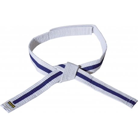 Pásek KWON se suchým zipem bílo-modro-bílý