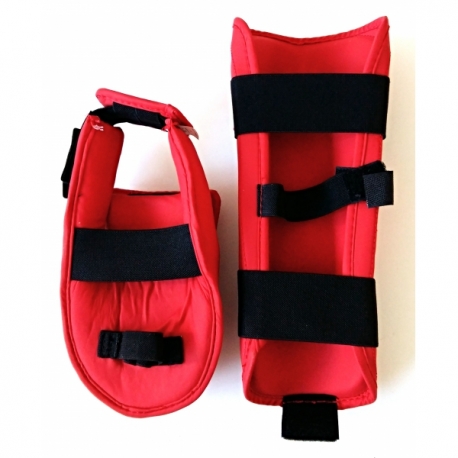 Sada chráničů na karate nárt + holeň KWON červená