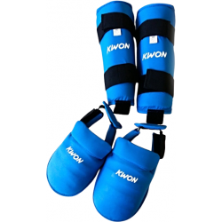 Sada chráničů na karate nárt + holeň KWON modrá