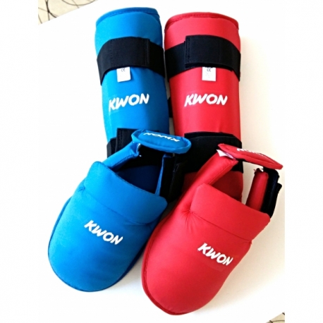 Sada chráničů na karate nárt + holeň KWON modrá