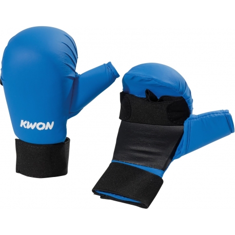 Rukavice na karate KWON krytý palec modré